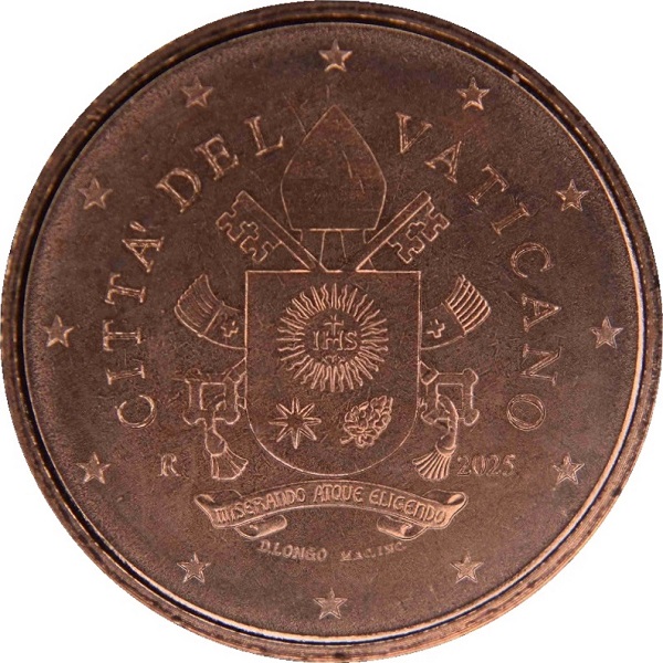 Ватикан 2 Евроцент (2025) KM#