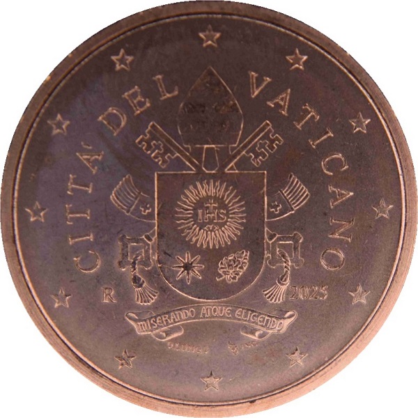 Ватикан 5 Евроцент (2025) KM#