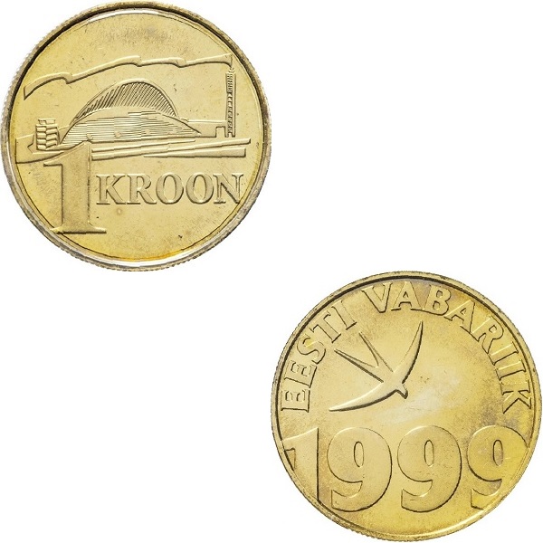 Эстония 1 Эстонская крона (1999) KM#