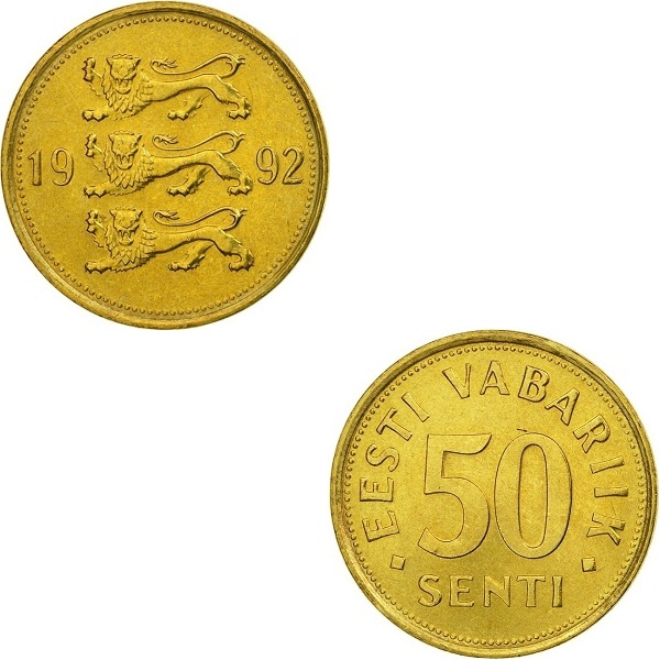 Эстония 50 Эстонских сент (1992) KM#