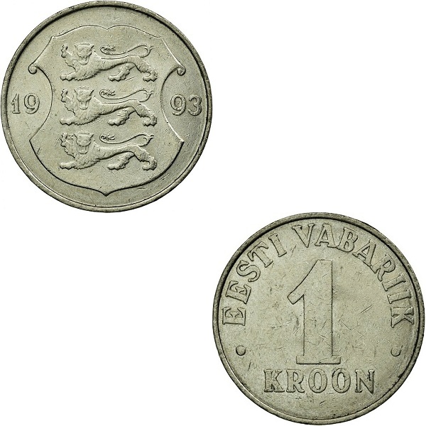 Эстония 1 Эстонская крона (1993) KM#