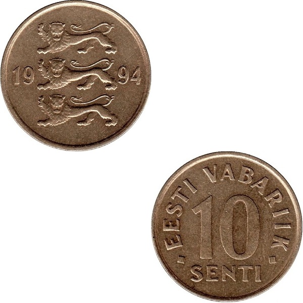 Estonia 10 Estonian senti (1994) KM#