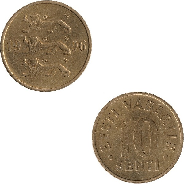Эстония 10 Эстонских сент (1996) KM#
