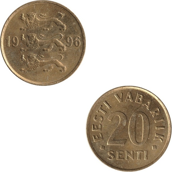Эстония 20 Эстонских сент (1996) KM#