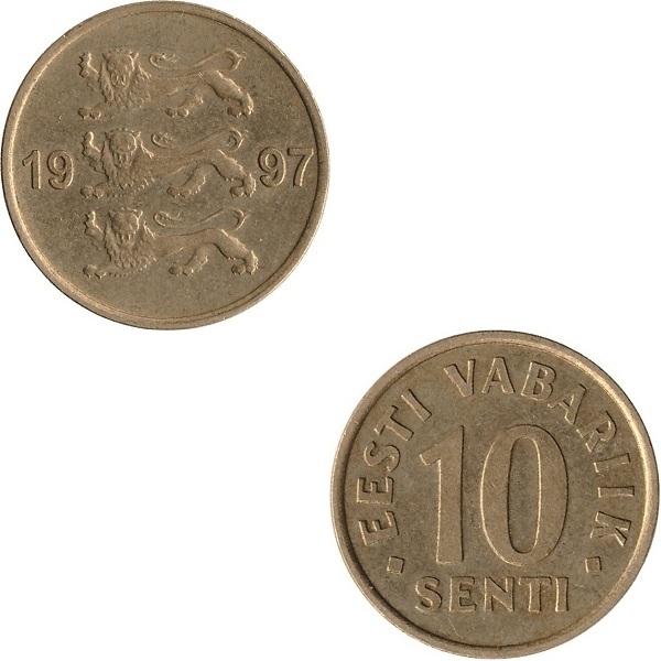 Эстония 10 Эстонских сент (1997) KM#