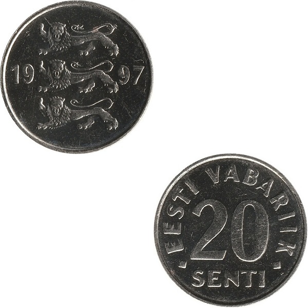 Эстония 20 Эстонских сент (1997) KM#
