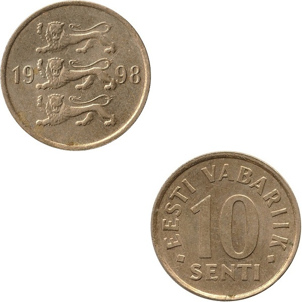 Эстония 10 Эстонских сент (1998) KM#