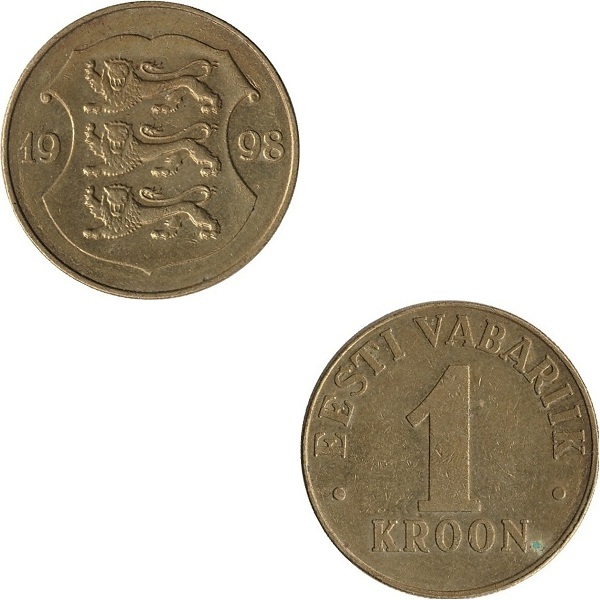 Эстония 1 Эстонская крона (1998) KM#