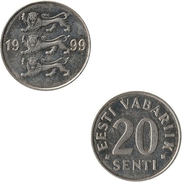 Эстония 20 Эстонских сент (1999) KM#