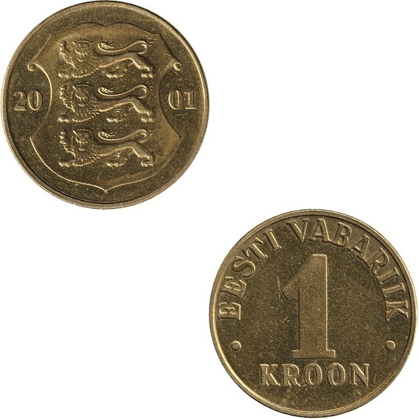 Эстония 1 Эстонская крона (2001) KM#