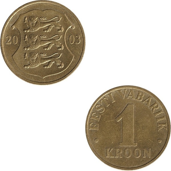 Эстония 1 Эстонская крона (2003) KM#