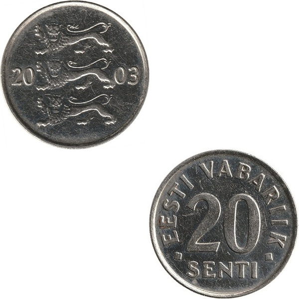 Эстония 20 Эстонских сент (2003) KM#