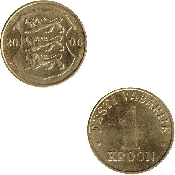 Эстония 1 Эстонская крона (2006) KM#