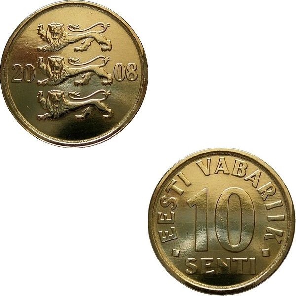 Эстония 10 Эстонских сент (2008) KM#