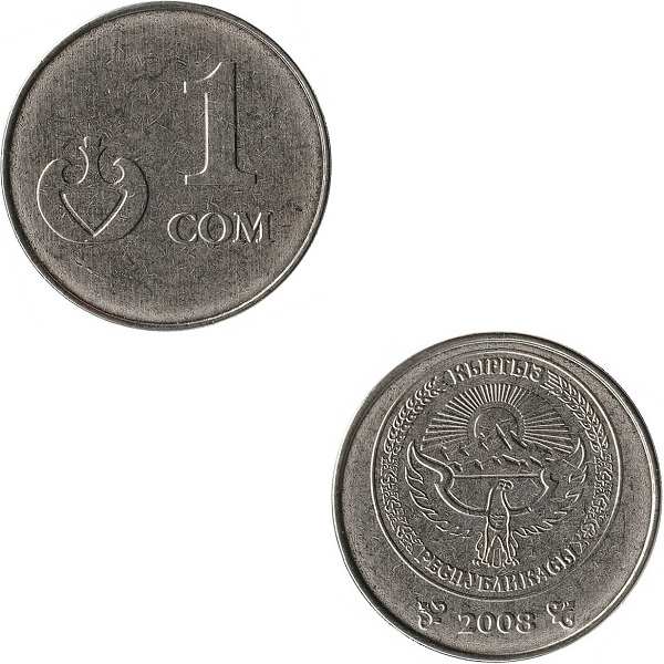 Кыргызстан 1 Кыргызстанский сом (2008) KM#