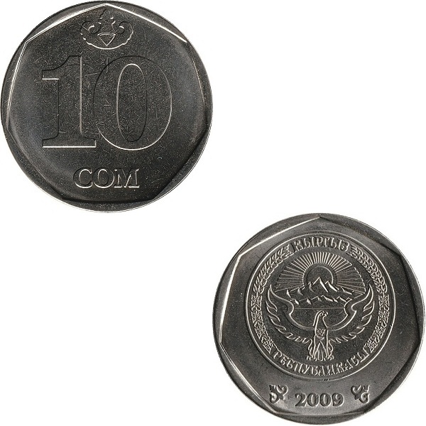 Кыргызстан 10 Кыргызстанских сом (2009) KM#