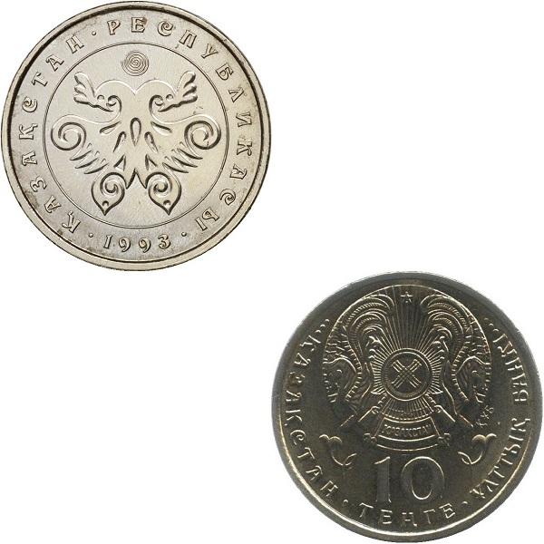 Казахстан 10 Казахстанских тенге (1993) KM#