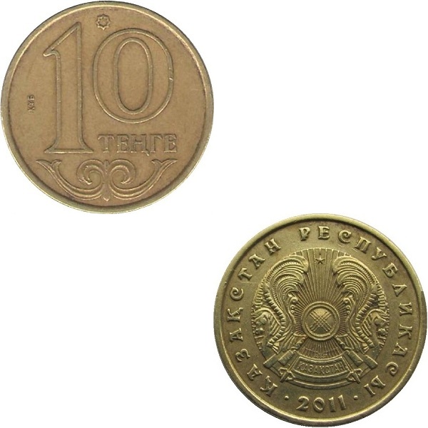 Казахстан 10 Казахстанских тенге (2011) KM#