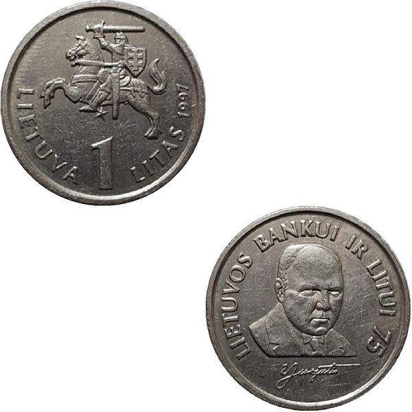Литва 1 Литовский лит (1997) KM#