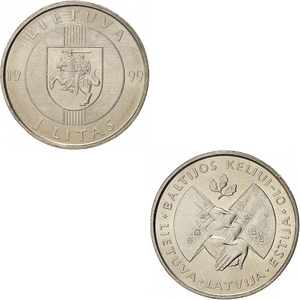 Литва 1 Литовский лит (1999) KM#