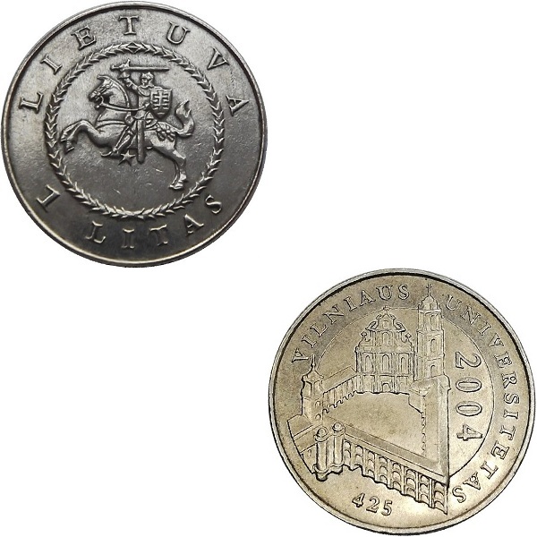 Lithuania 1 Lithuanian litas (2004) KM#