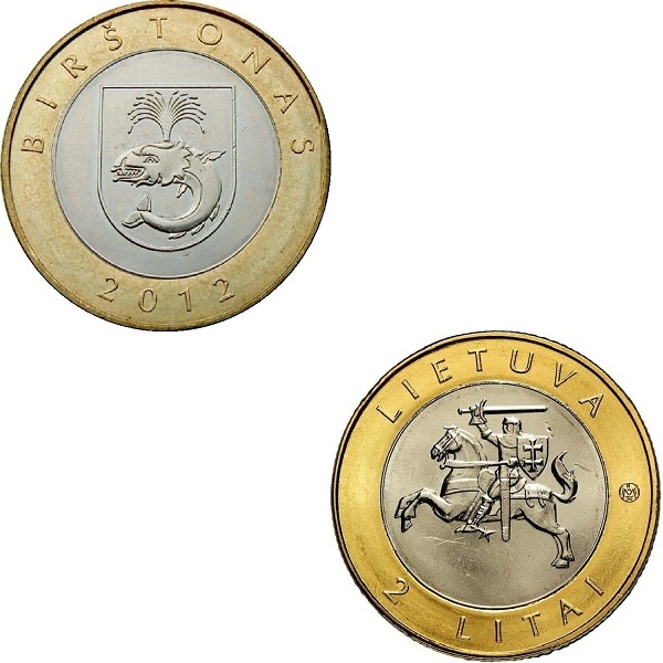 Литва 2(1) Литовских лита (2012) KM#