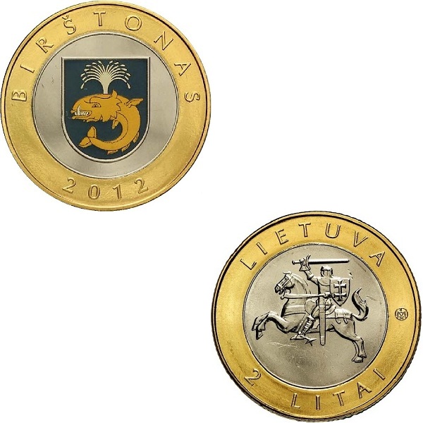 Литва 2(1) Литовских лита (Цветная) (2012) КМ#