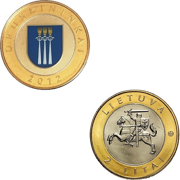 Литва 2(2) Литовских лита (Цветная) (2012) KM#
