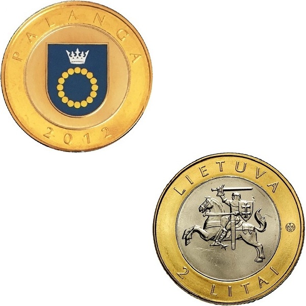 Литва 2(4) Литовских лита (Цветная) (2012) KM#