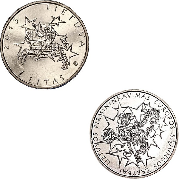Литва 1 Литовский лит (2013) KM#