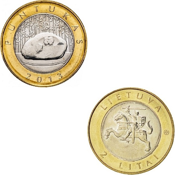 Литва 2(1) Литовских лита (2013) KM#