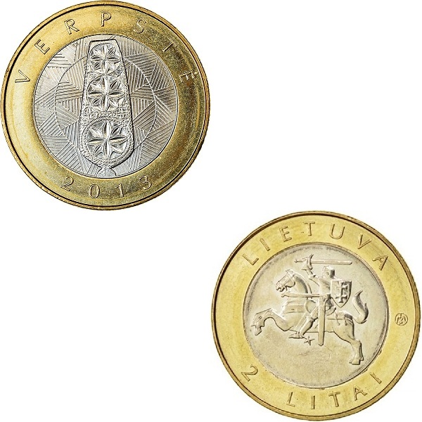Литва 2(4) Литовских лита (2013) KM#