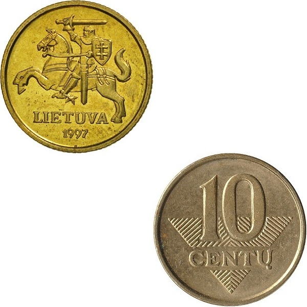Литва 10 Литовских цент (1997) KM#