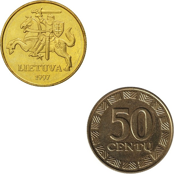 Литва 50 Литовских цент (1997) KM#