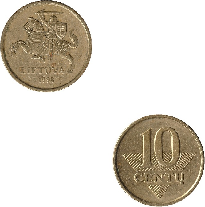 Литва 10 Литовских цент (1998) KM#