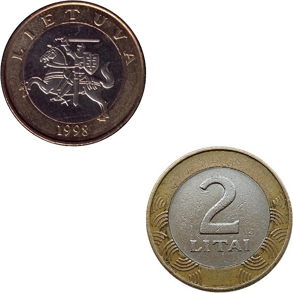 Литва 2 Литовских лит (1998) KM#