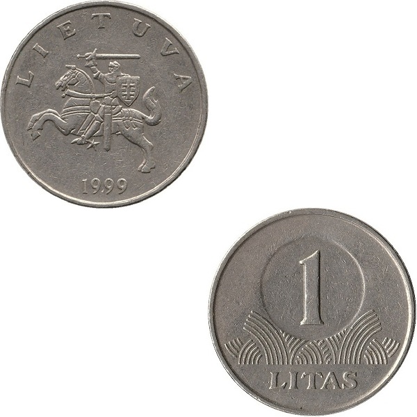 Литва 1 Литовский лит (1999) KM#