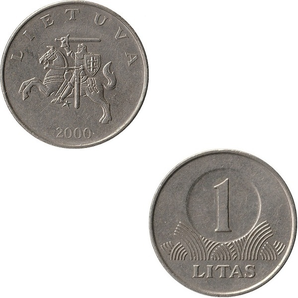 Литва 1 Литовский лит (2000) KM#