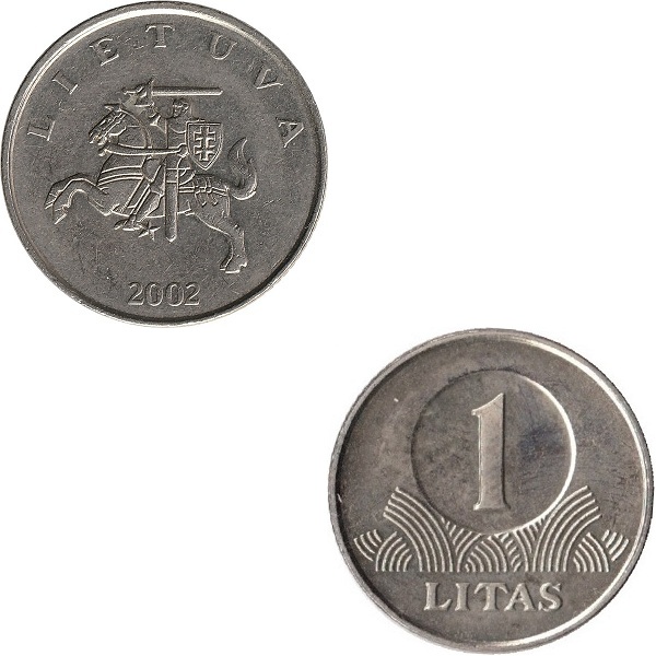 Литва 1 Литовский лит (2002) KM#