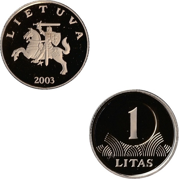 Lithuania 1 Lithuanian litas (2003) KM#