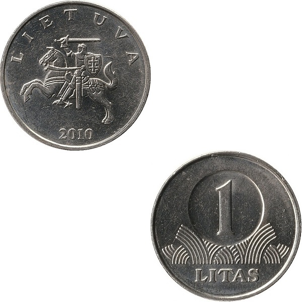 Литва 1 Литовский лит (2010) KM#