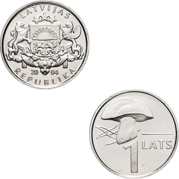 Латвия 1(1) Латвийский лат (2004) KM#