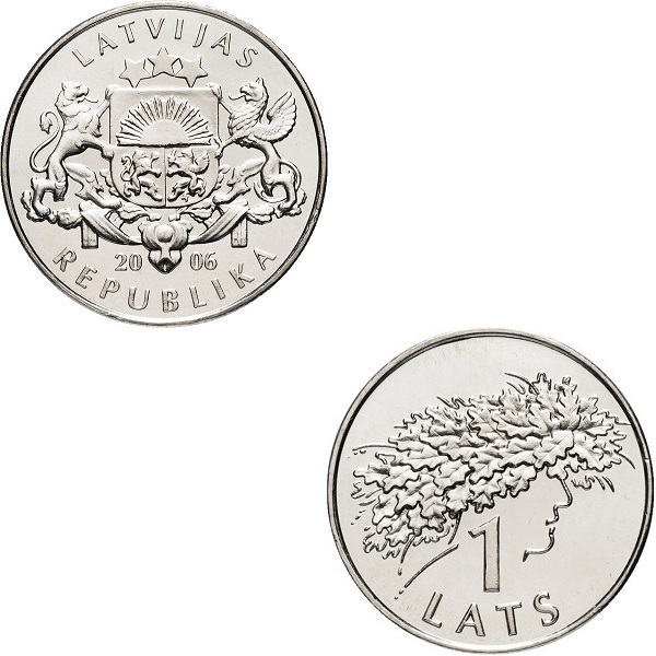 Латвия 1(1) Латвийакий лат (2006) KM#
