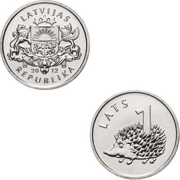 Латвия 1(1) Латвийский лат (2012) KM#