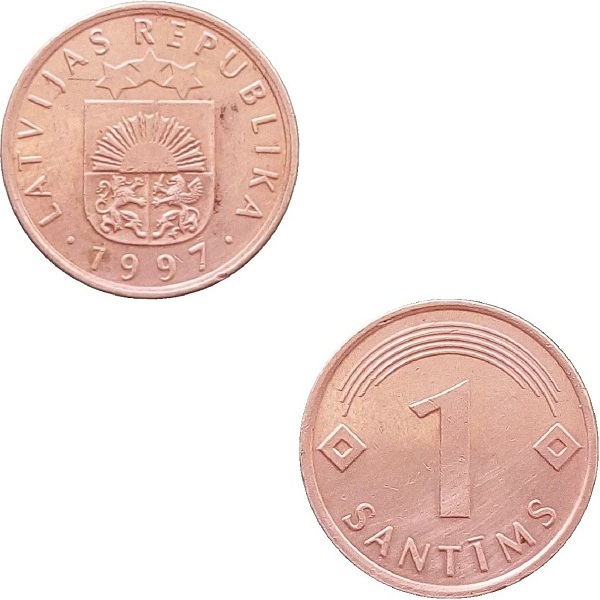 Латвия 1 Латвийский сантим (1997) KM#