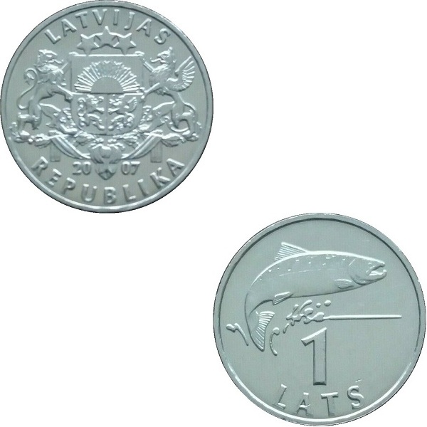 Латвия 1 Латвийский лат (2007) KM#