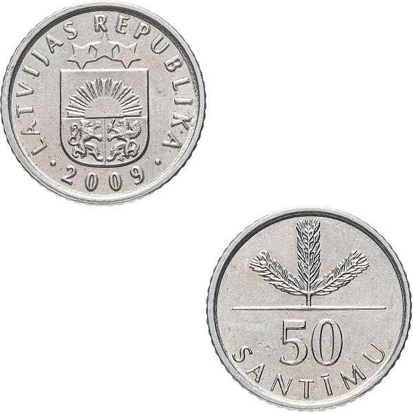Латвия 50 Латвийских сантим (2009) KM#
