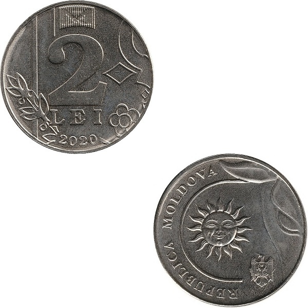 Молдова 2 Молдовских лей (2020) KM#