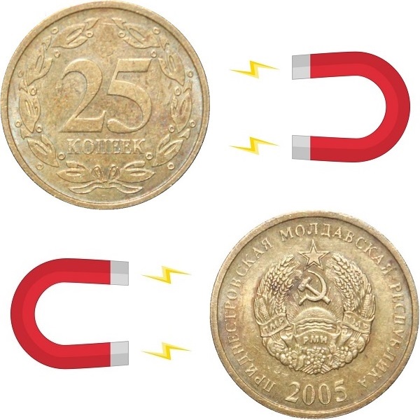 ПМР 25 Приднестровских копеек, магнитная (2005) KM#