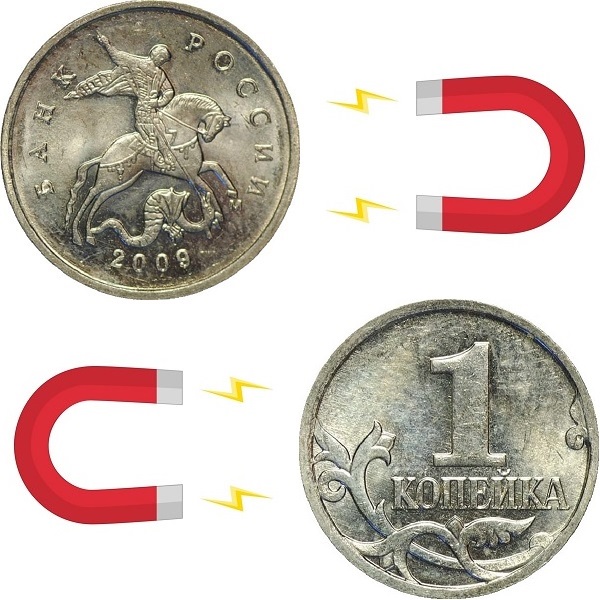 1 Российская копейка (2009_М) Y# Магнитная